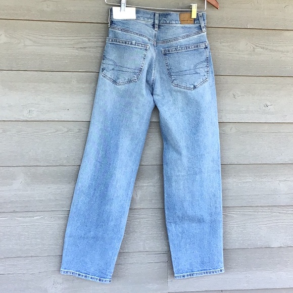 American Eagle Women’s Ex-Boyfriend Low Rise Blue Jeans 000 23 XS Short New - Picture 3 of 4